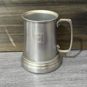 Vintage 1960/70's Playboy Club‎ Metal Beer Stein, Glass Bottom Mug